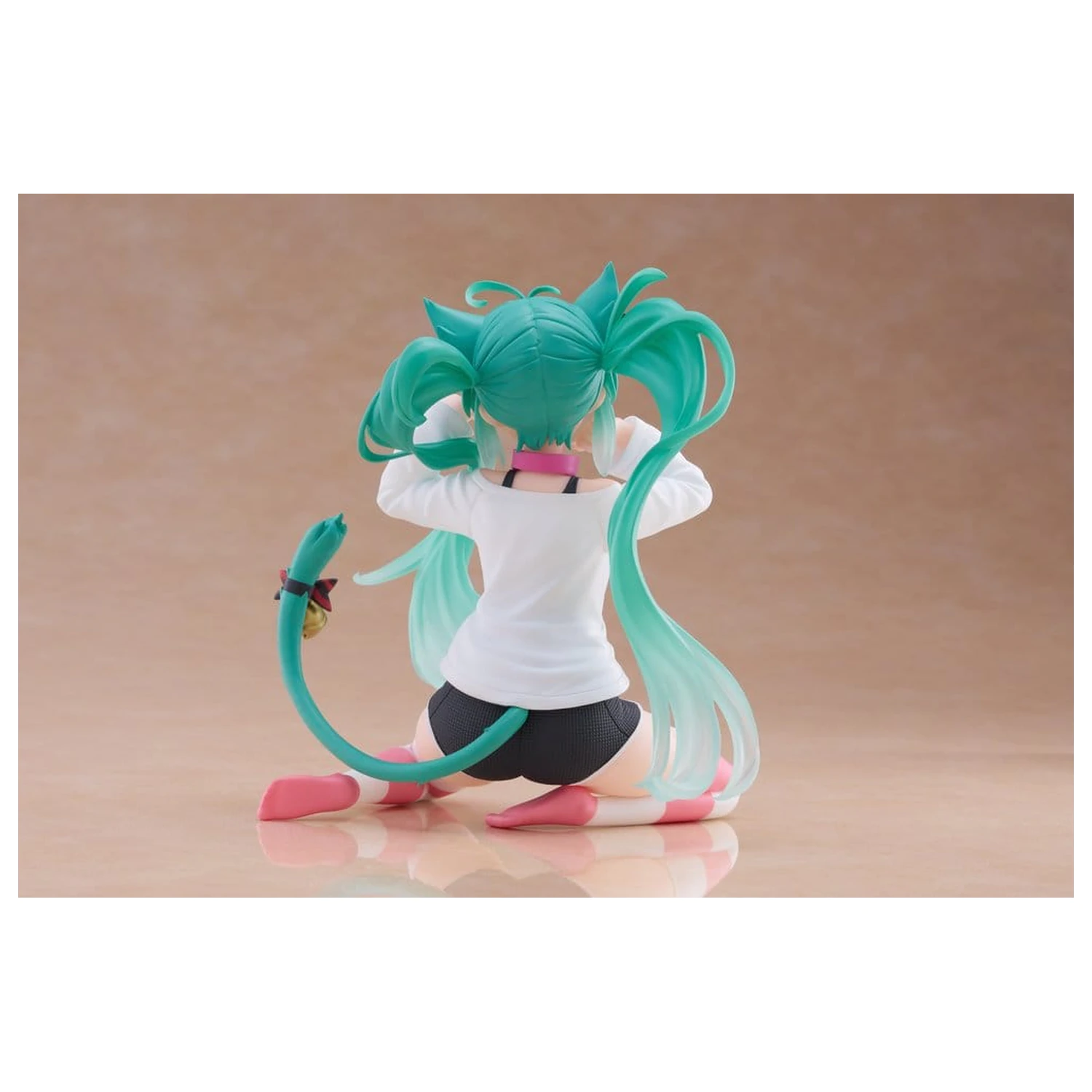 Hatsune Miku PVC Soška Stolní Roztomilá Figurka Hatsune Miku Kočičí ucho T-shirt Ver. 13 cm fotografii produktu