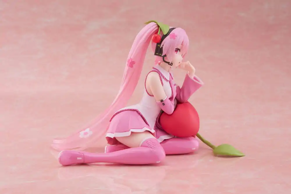 Hatsune Miku PVC Soška Desktop Cute Figurka Sakura Miku Cherry Cushion Verze 13 cm fotografii produktu