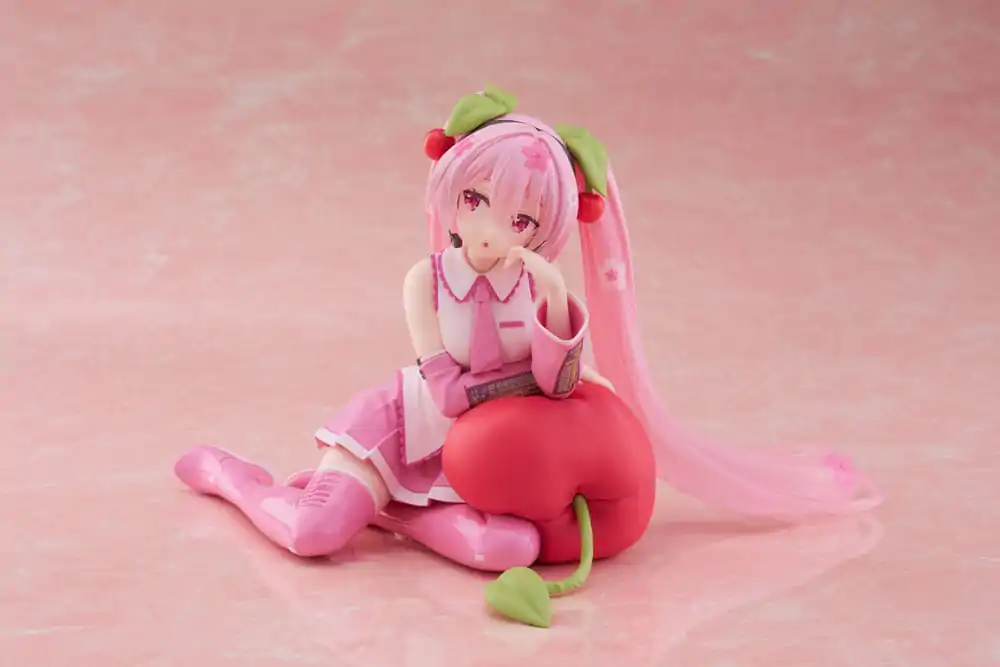 Hatsune Miku PVC Soška Desktop Cute Figurka Sakura Miku Cherry Cushion Verze 13 cm fotografii produktu