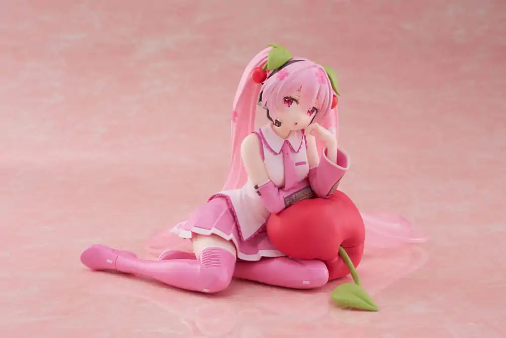 Hatsune Miku PVC Soška Desktop Cute Figurka Sakura Miku Cherry Cushion Verze 13 cm fotografii produktu