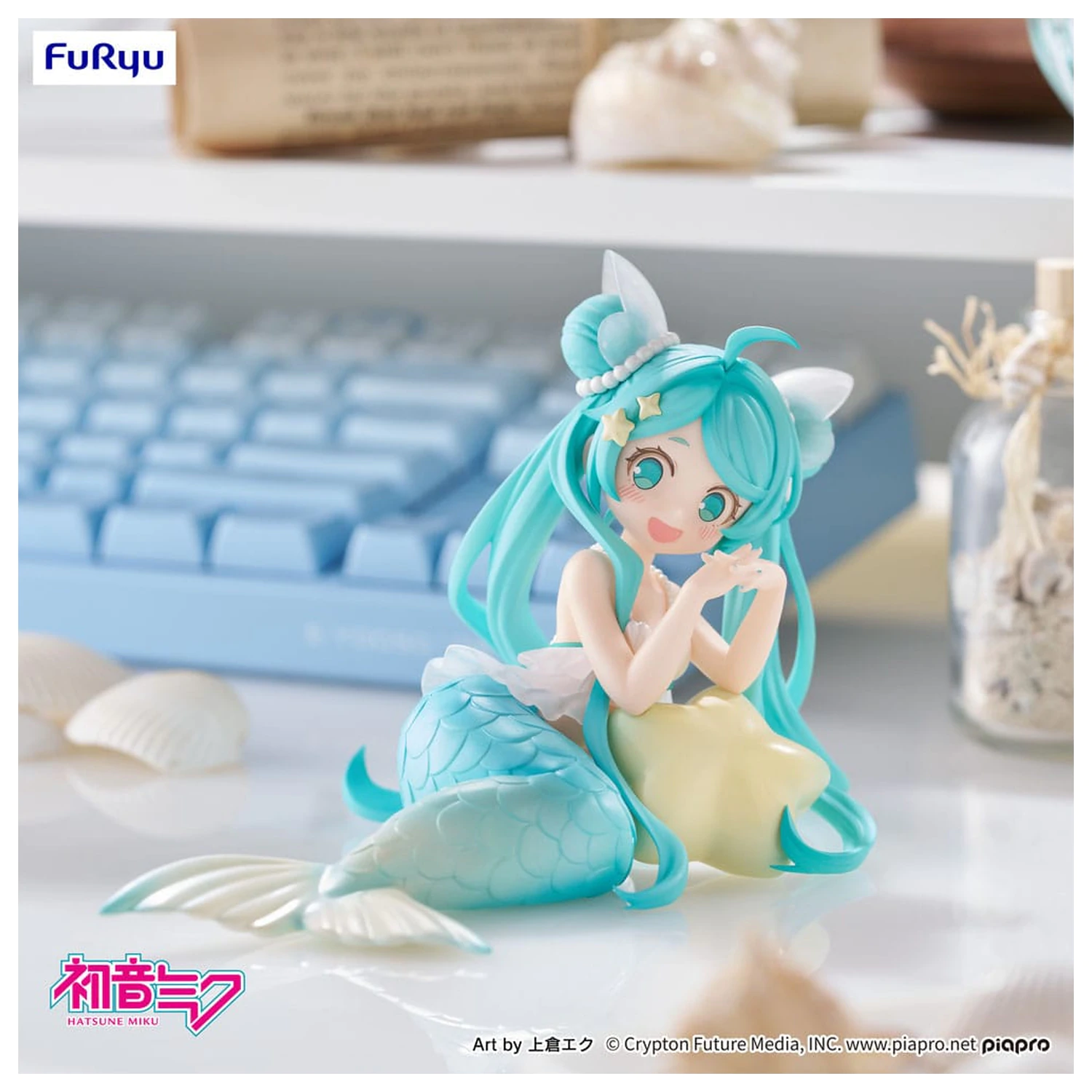 Hatsune Miku Desktop Fairy PVC soška Hatsune Miku mořská panna princezna Ver. 9 cm fotografii produktu