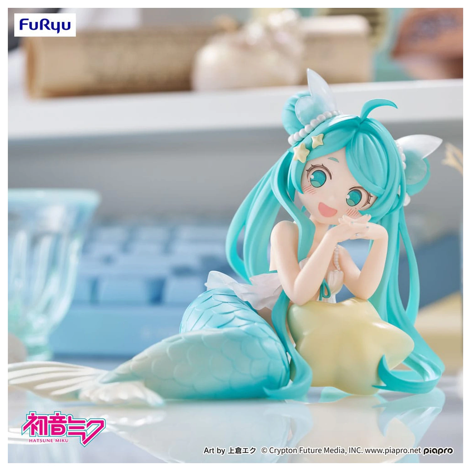 Hatsune Miku Desktop Fairy PVC soška Hatsune Miku mořská panna princezna Ver. 9 cm fotografii produktu