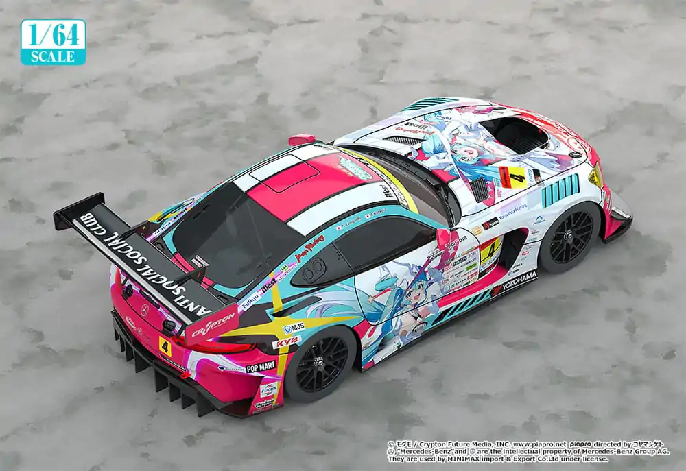 Hatsune Miku GT Project Vehicle 1/64 Hatsune Miku AMG Sezóna 2024 Opening Ver. 7 cm fotografii produktu