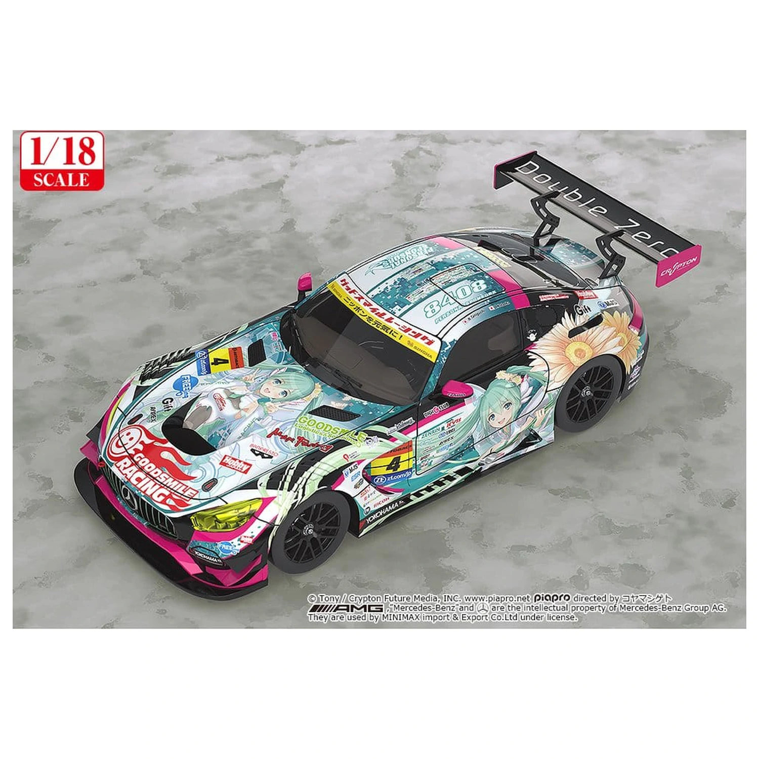 Hatsune Miku GT Project Vozidlo 1/18 Good Smile Hatsune Miku AMG 2017 SUPER GT Ver. 26 cm fotografii produktu