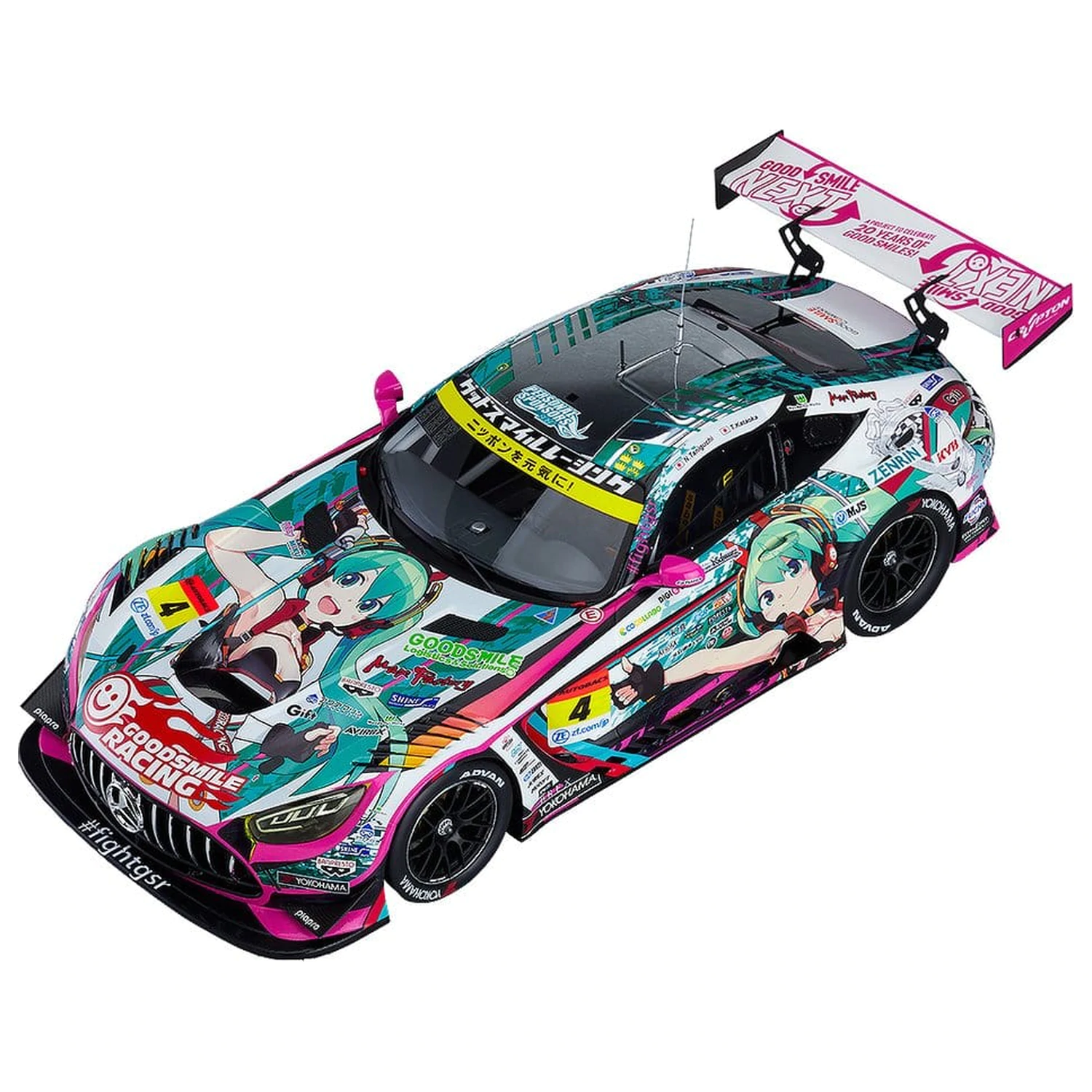 Hatsune Miku GT Project Vozidlo 1/18 Good Smile Hatsune Miku AMG 2020 SUPER GT Okayama Test Ver. 26 cm fotografii produktu