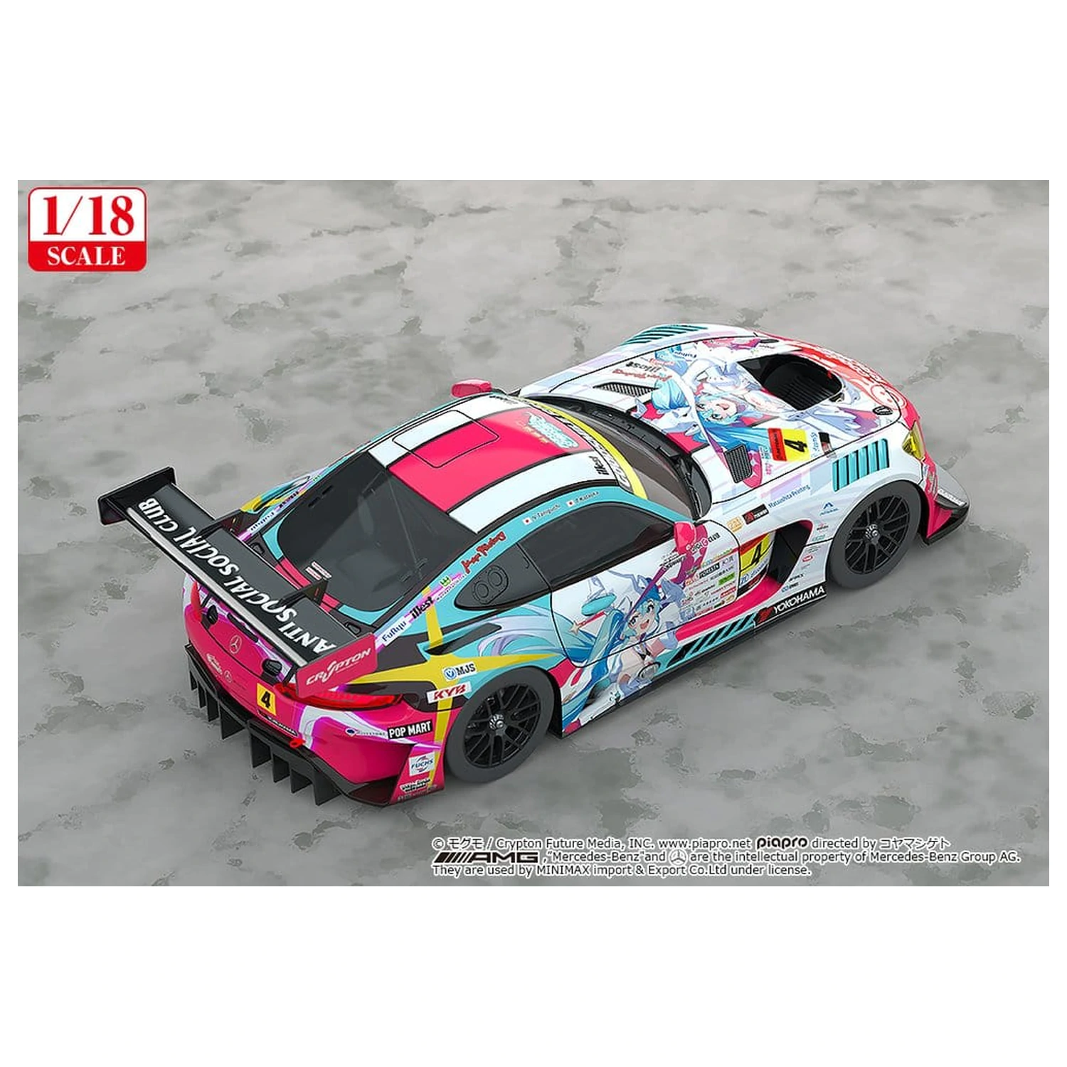 Hatsune Miku GT Projektové vozidlo 1/18 Good Smile Hatsune Miku AMG 2024 Season Opening Ver. 26 cm fotografii produktu