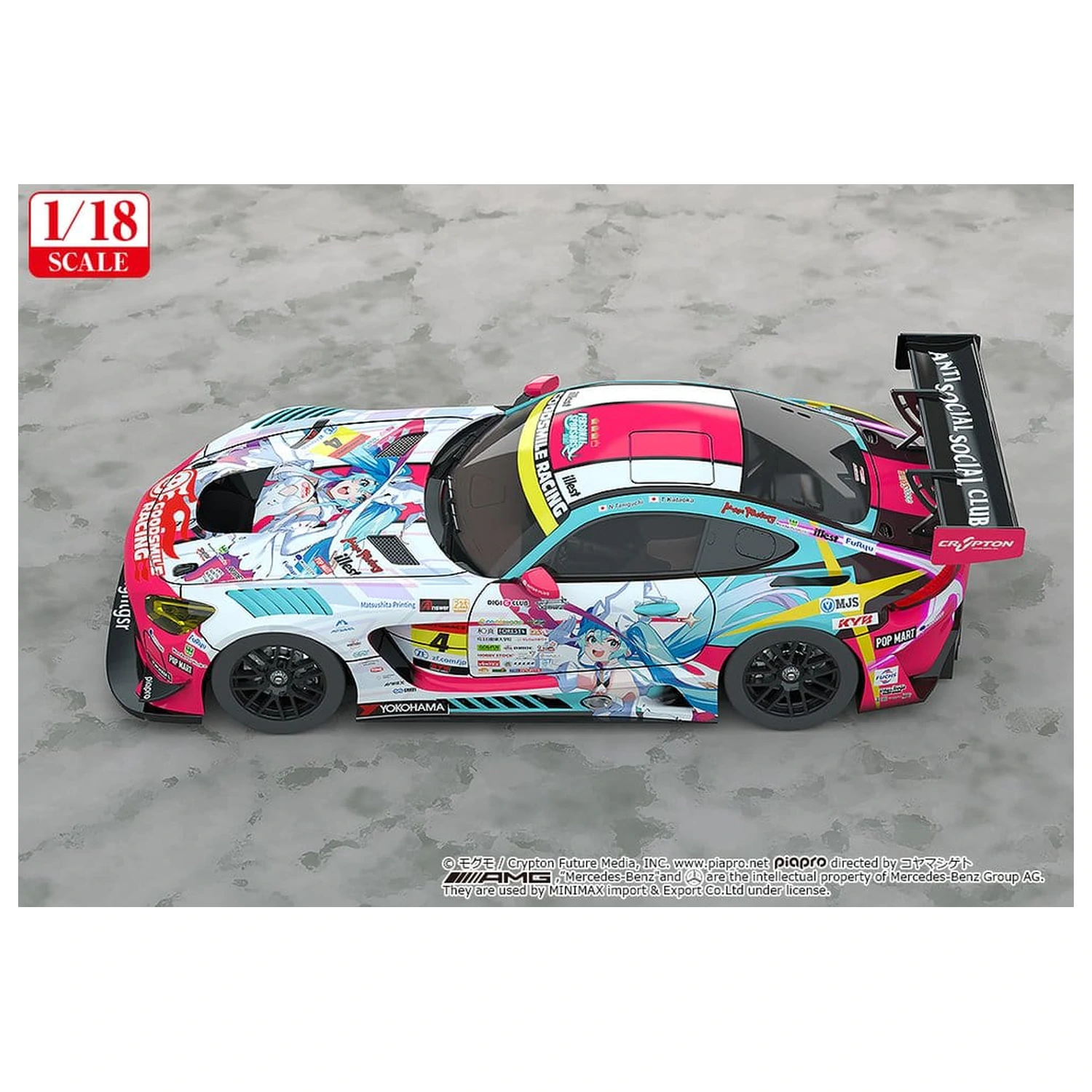 Hatsune Miku GT Projektové vozidlo 1/18 Good Smile Hatsune Miku AMG 2024 Season Opening Ver. 26 cm fotografii produktu