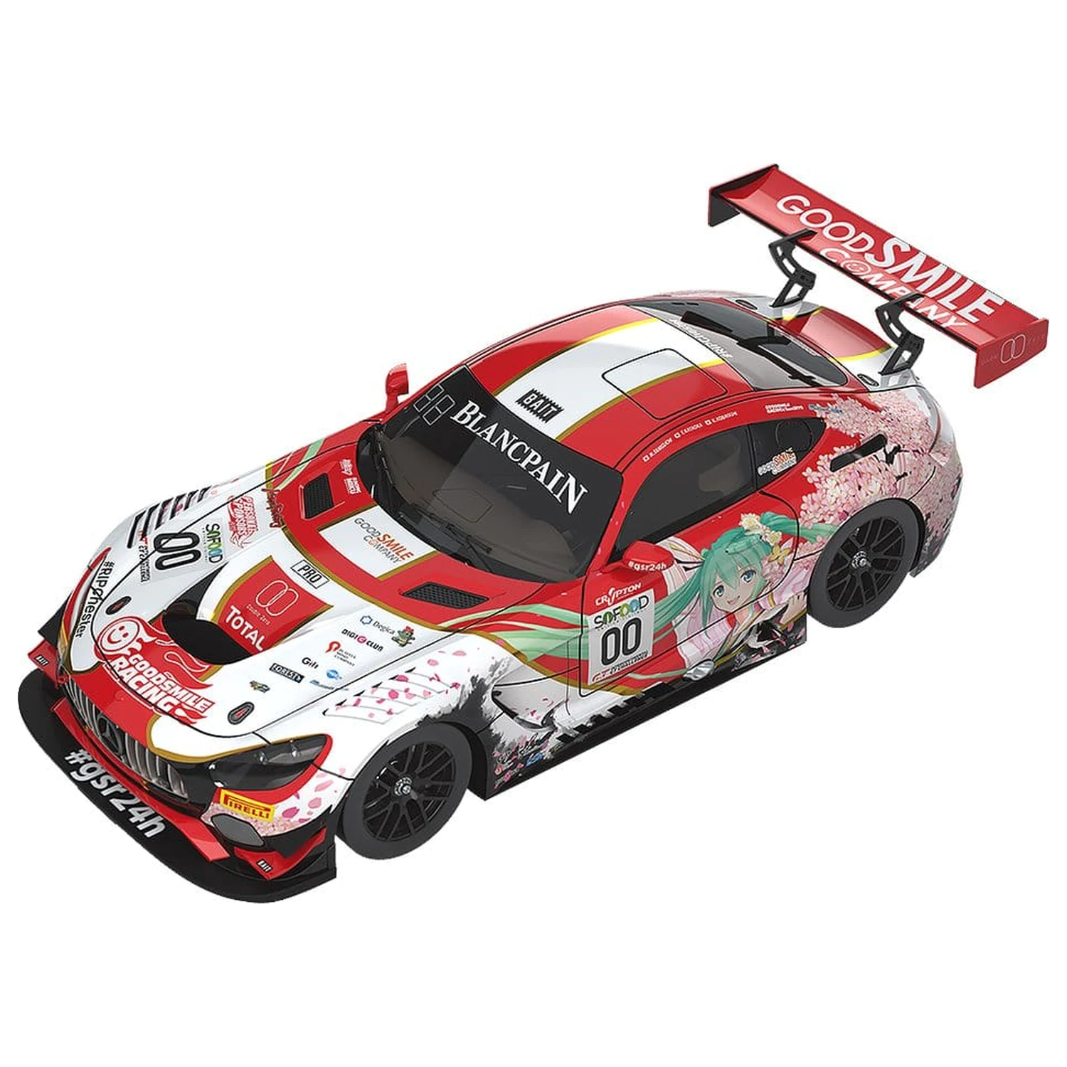 Hatsune Miku GT Project Vozidlo 1/43 Good Smile Hatsune Miku AMG 2017 SPA24H Ver. 11 cm fotografii produktu