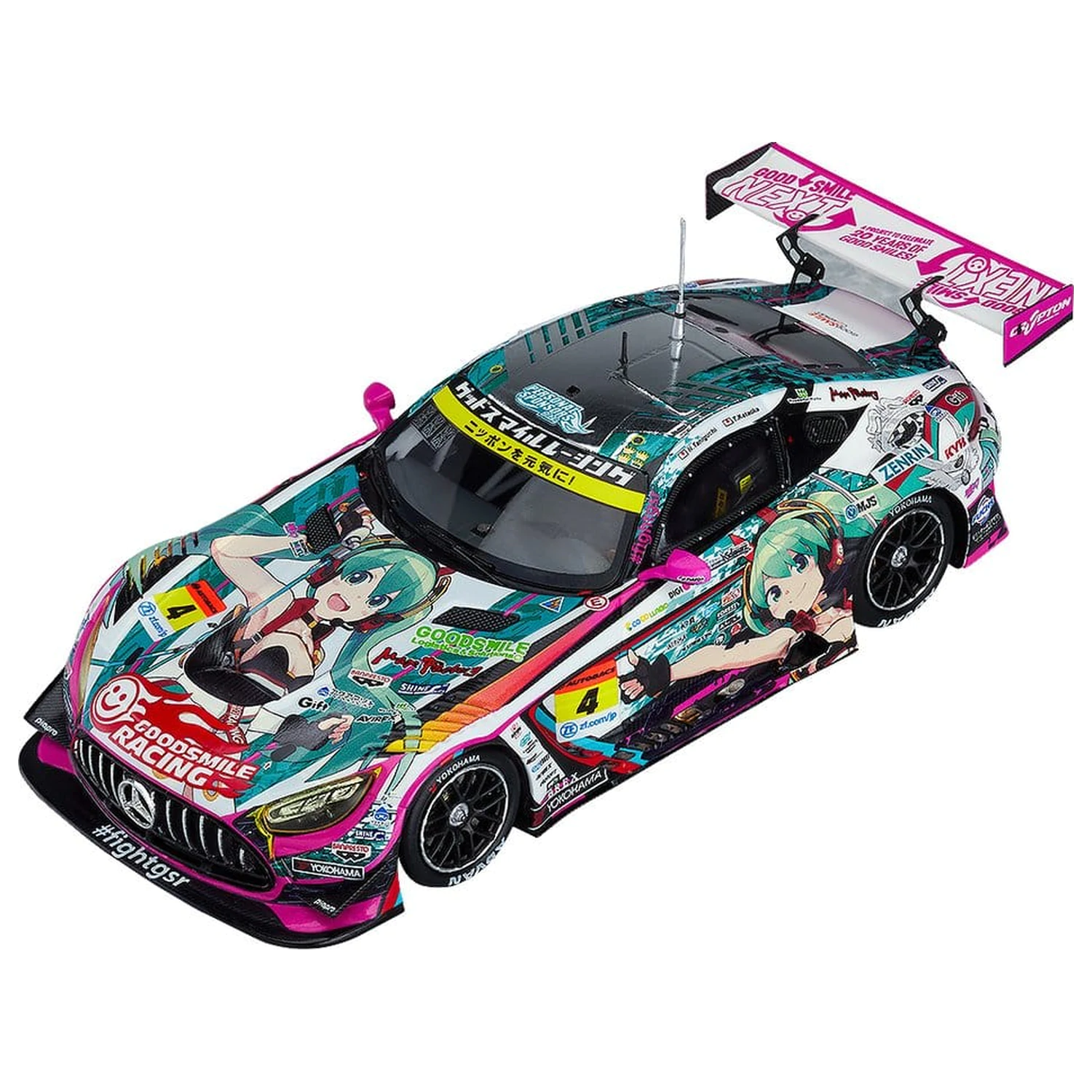 Hatsune Miku GT Project Vozidlo 1/43 Good Smile Hatsune Miku AMG 2020 SUPER GT Okayama Test Ver. 11 cm fotografii produktu