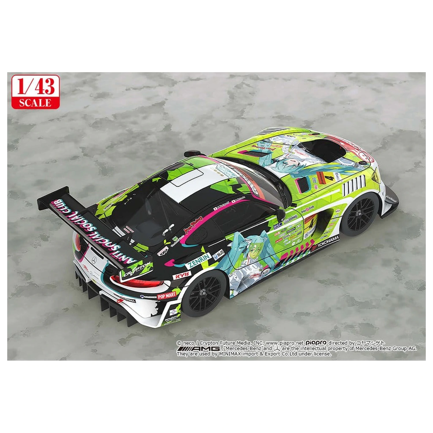 Hatsune Miku GT Project Vozidlo 1/43 Good Smile Hatsune Miku AMG 2022 Season Opening Ver. 11 cm fotografii produktu
