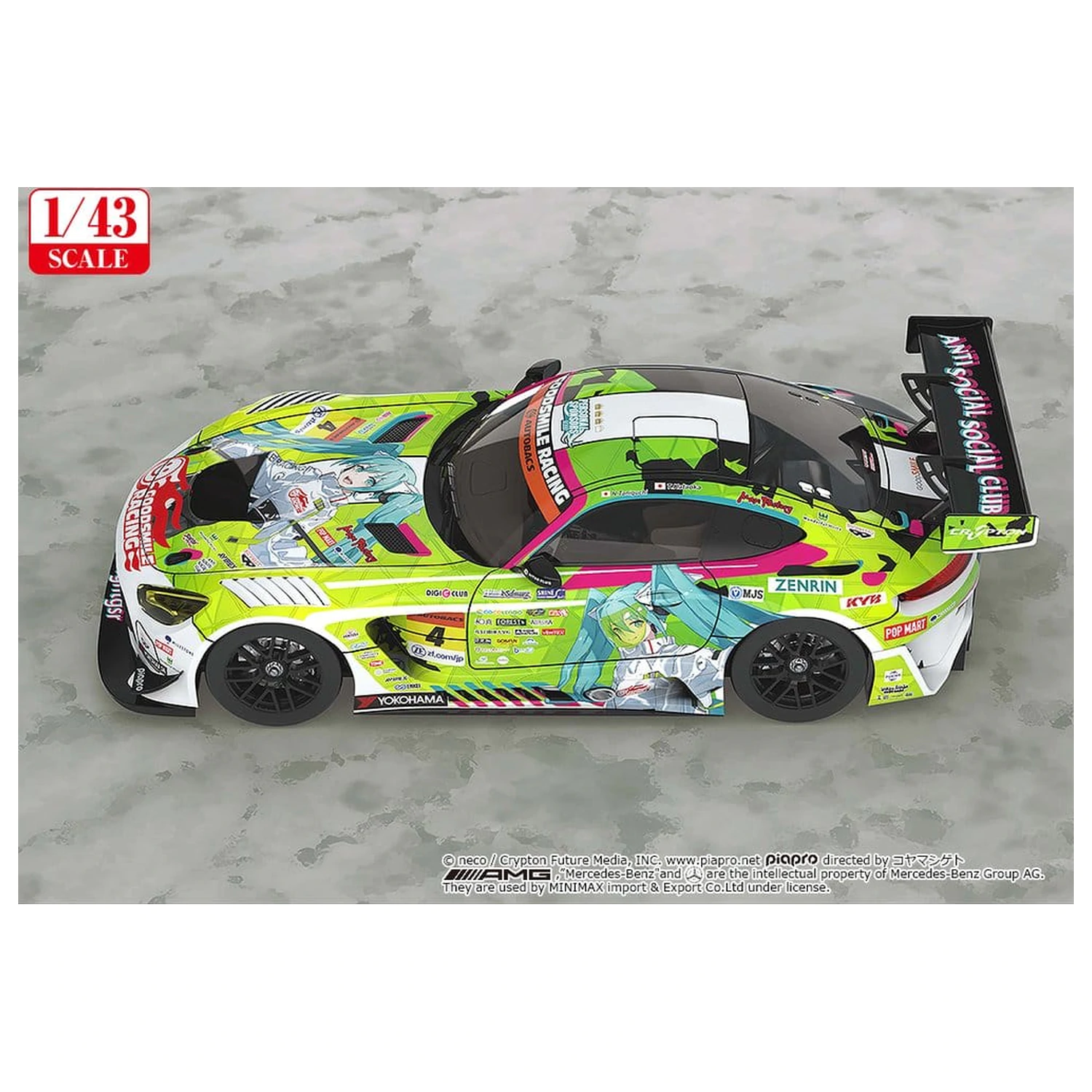 Hatsune Miku GT Project Vozidlo 1/43 Good Smile Hatsune Miku AMG 2022 Season Opening Ver. 11 cm fotografii produktu