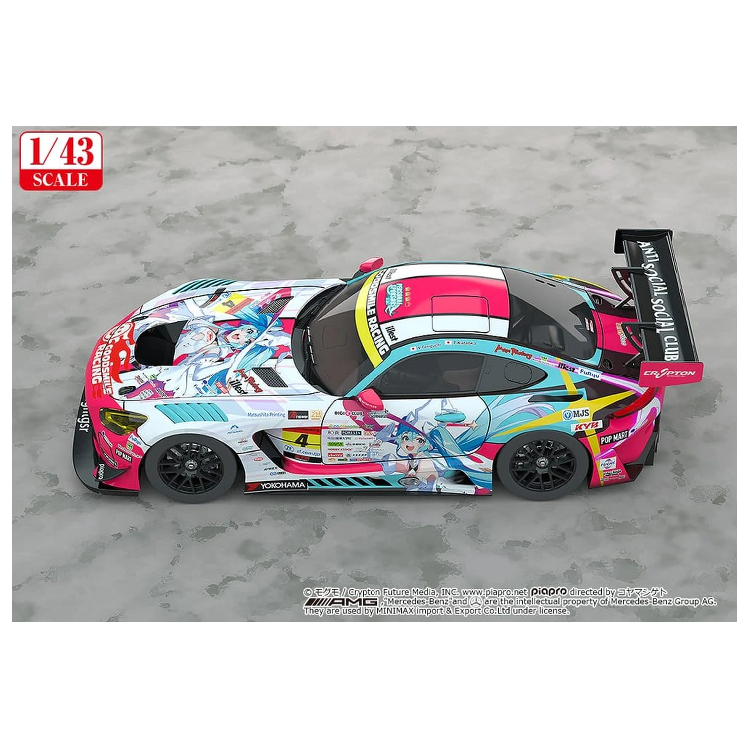 Hatsune Miku GT Project Vozidlo 1/43 Good Smile Hatsune Miku AMG 2024 Season Opening Ver. 11 cm fotografii produktu