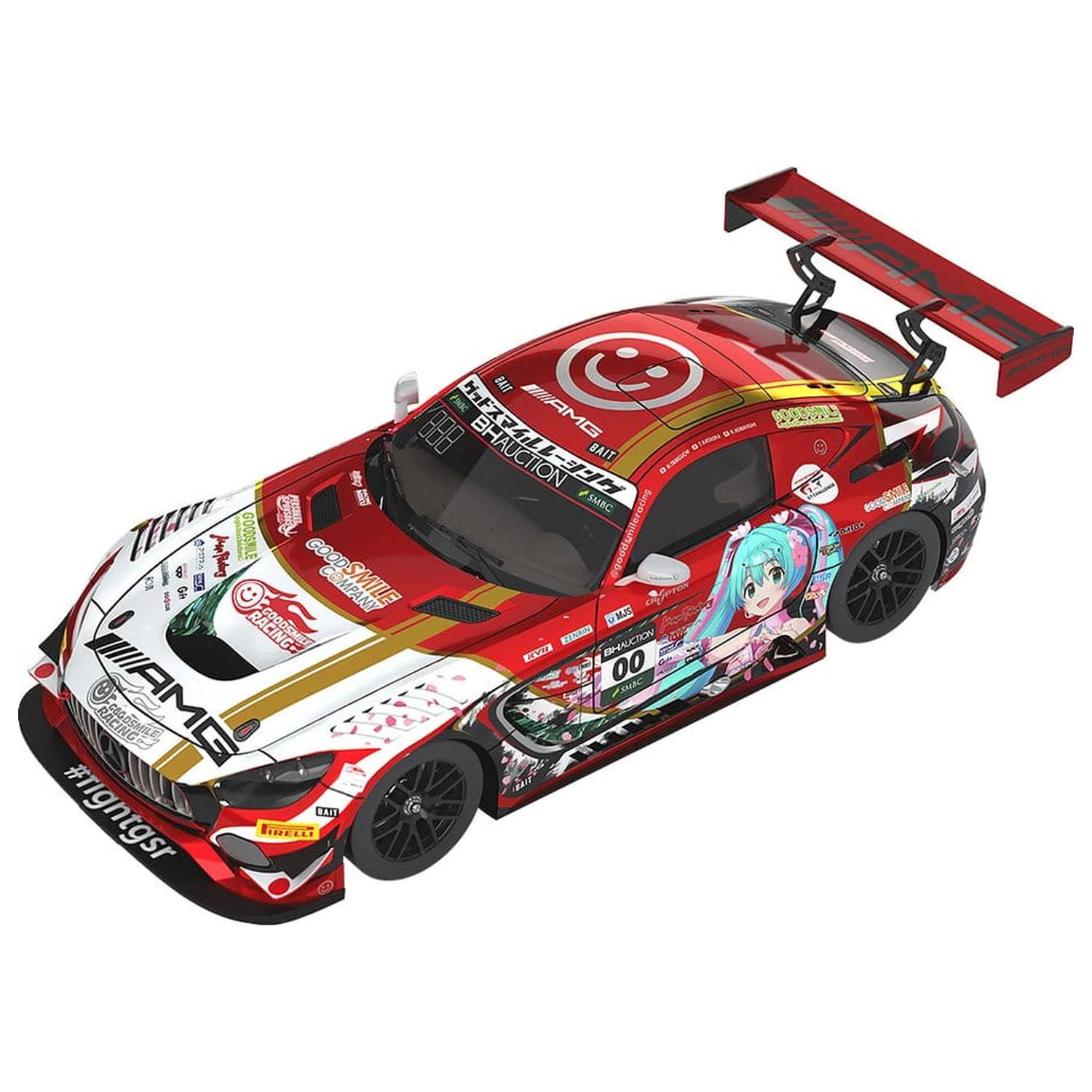 Hatsune Miku GT Project Vozidlo 1/43 Mercedes-AMG Team Good Smile 2019 Suzuka 10Hours Ver. 11 cm fotografii produktu