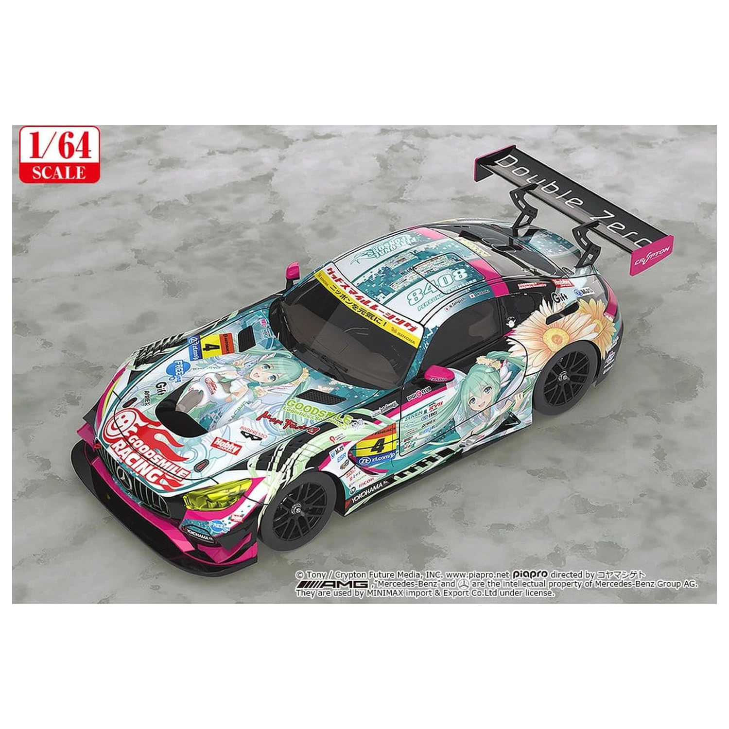 Hatsune Miku GT Project Vozidlo 1/64 Good Smile Hatsune Miku AMG 2017 Super GT Ver. 7 cm fotografii produktu