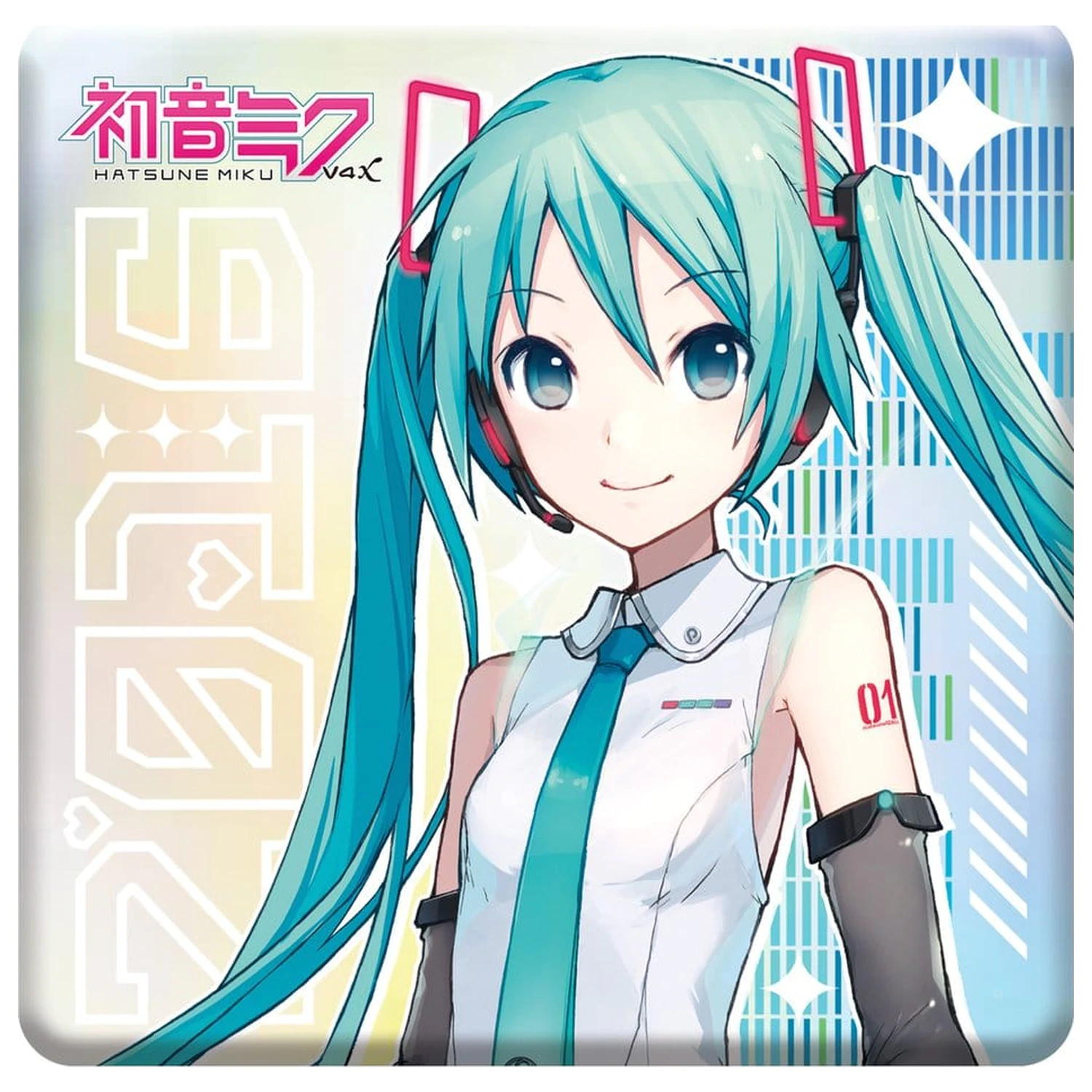 Hatsune Miku Holografický odznak V4X 10th Anniversary Rainbow Limitovaná edice 8 cm fotografii produktu