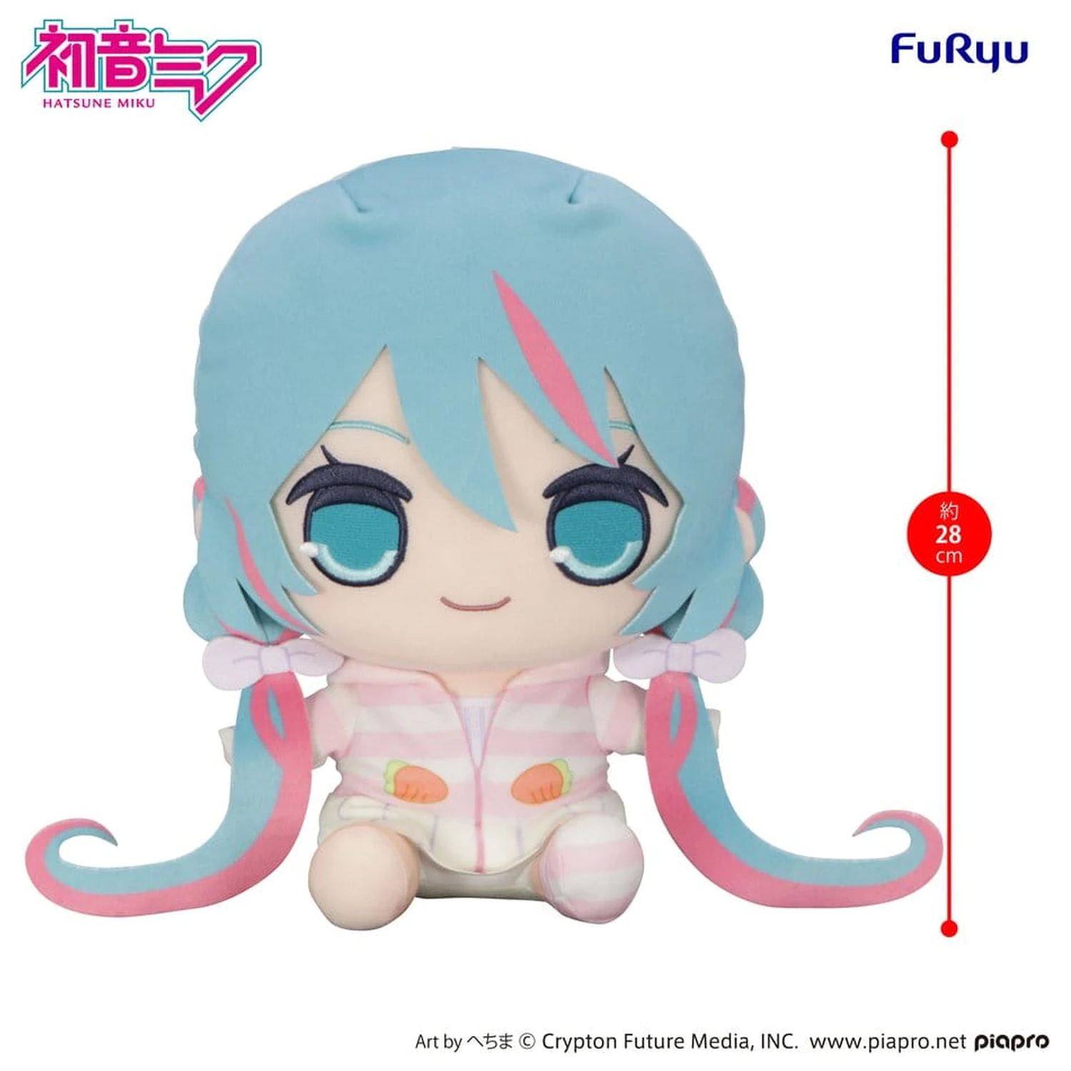 Hatsune Miku Kyurumaru velká plyšová figurka v pyžamu s kapucí s králičími oušky 28 cm fotografii produktu