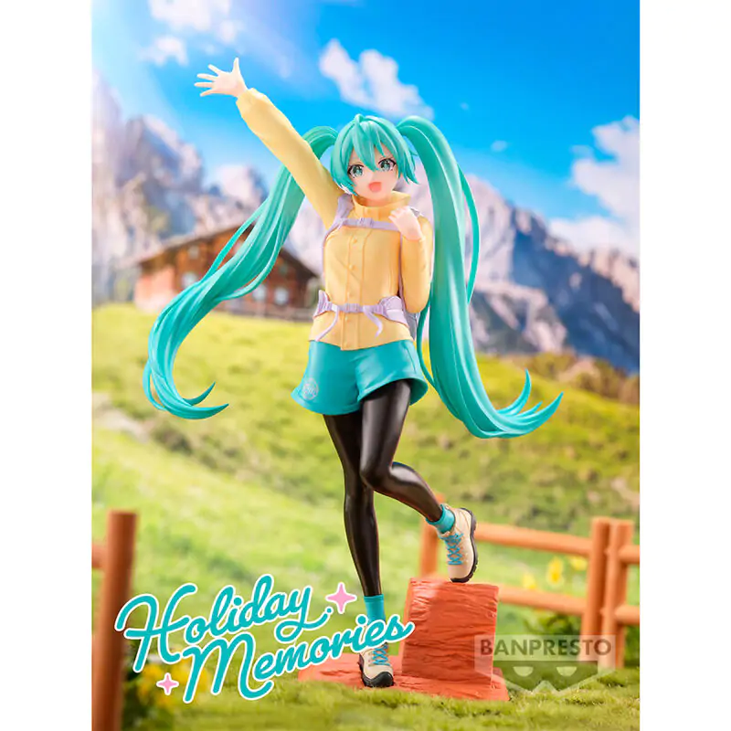 Hatsune Miku figurka 20 cm s tématikou horské turistiky a prázdninových vzpomínek fotografii produktu