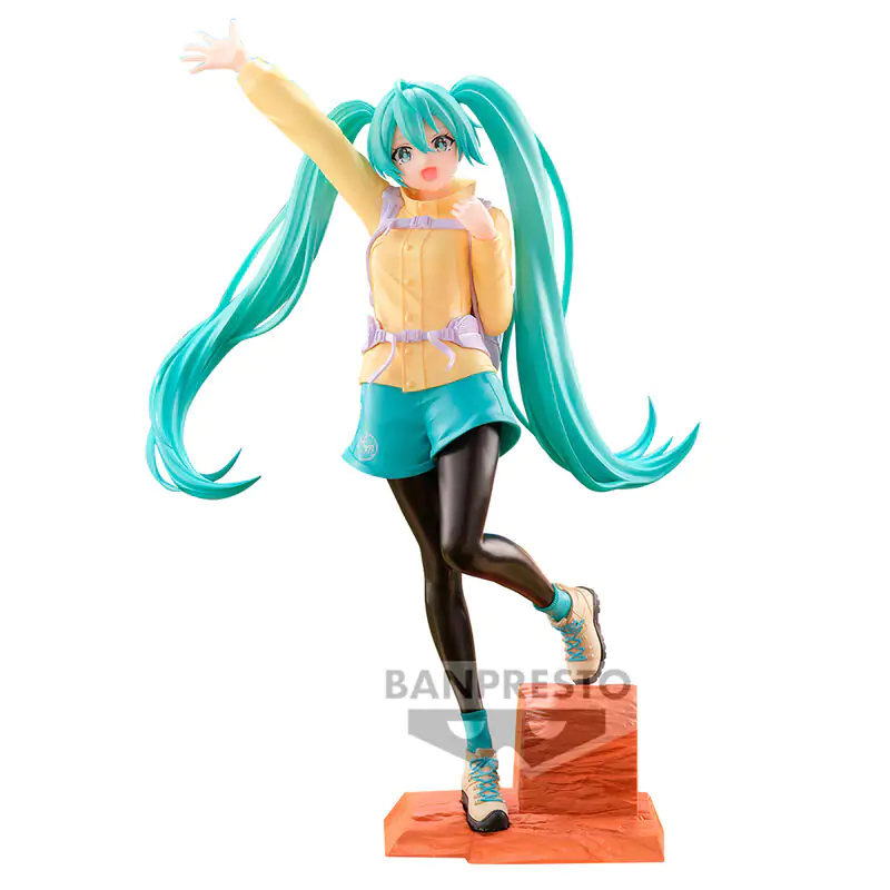 Hatsune Miku figurka 20 cm s tématikou horské turistiky a prázdninových vzpomínek fotografii produktu