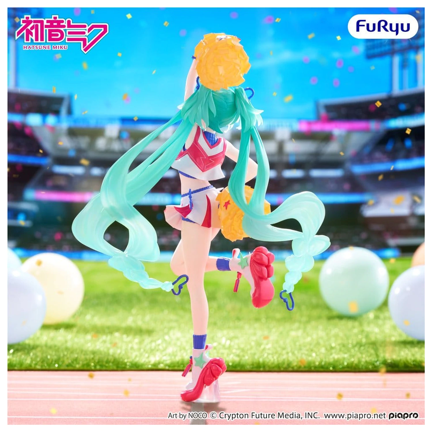 Hatsune Miku Muchute PVC figurka Cheerleader Ver. 22 cm fotografii produktu