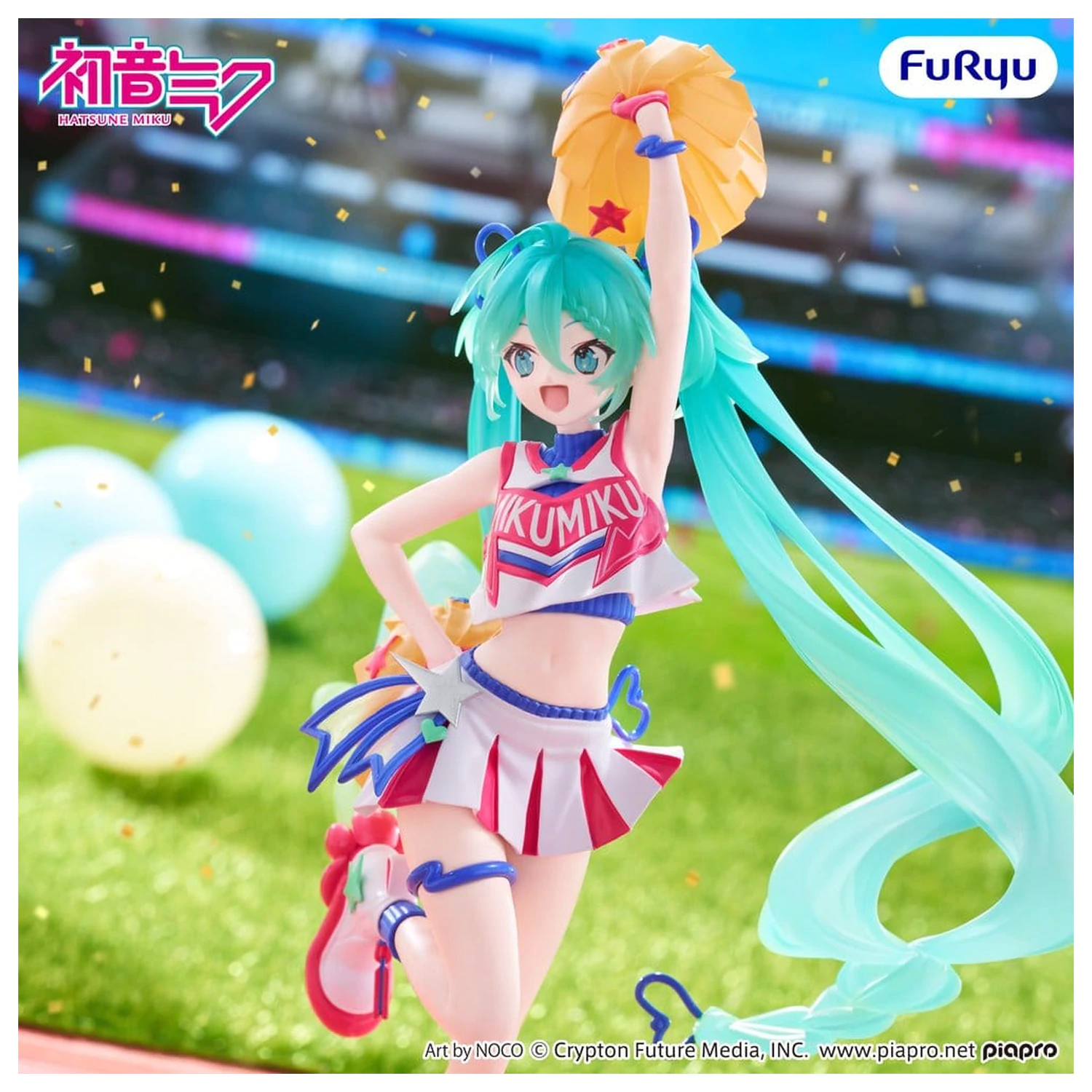Hatsune Miku Muchute PVC figurka Cheerleader Ver. 22 cm fotografii produktu
