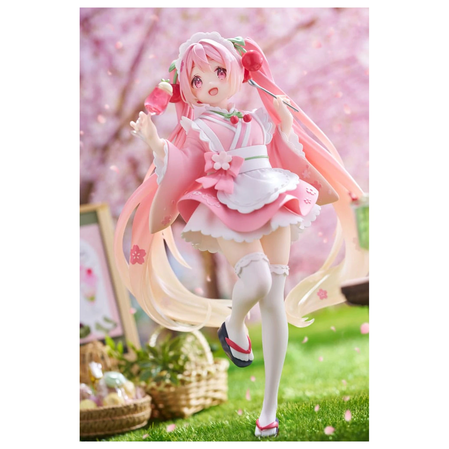 Hatsune Miku PVC Socha Nově Napsaná Sakura Miku Japanese Cafe Ver. Přepracované Vydání 18 cm fotografii produktu