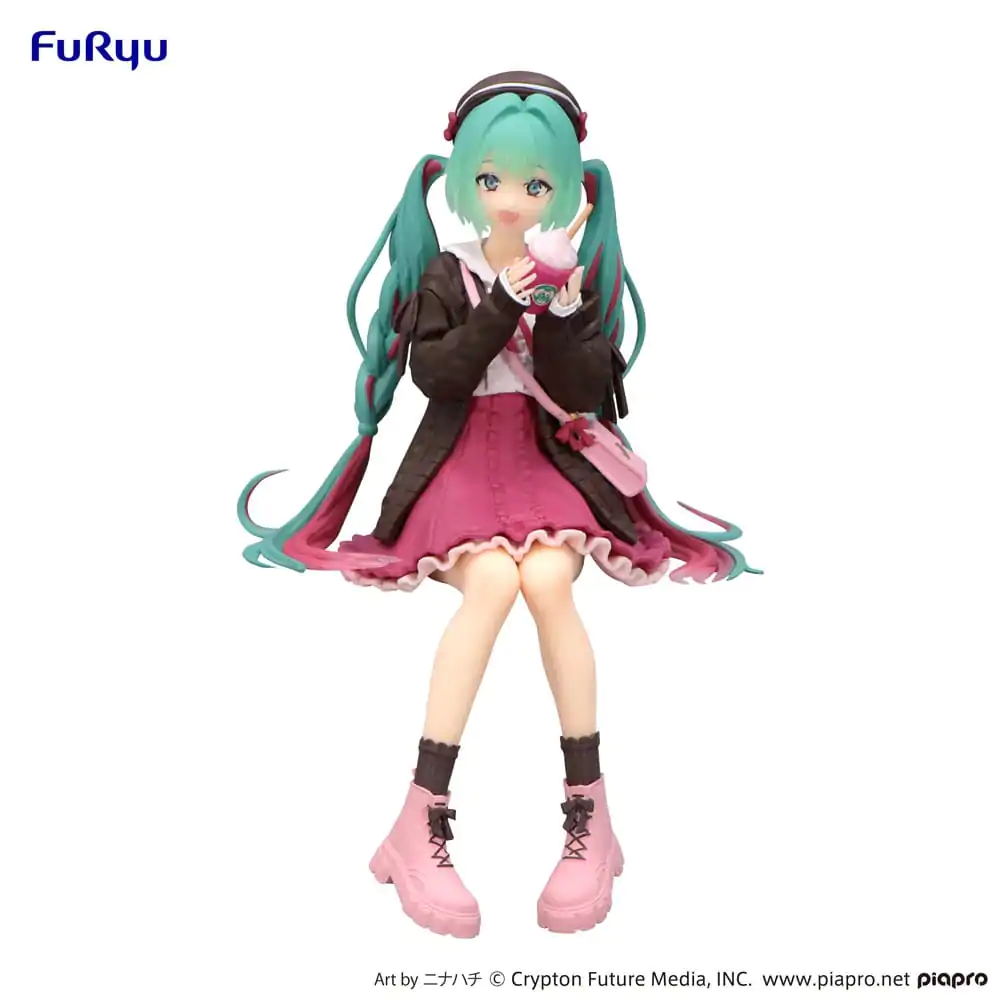 Hatsune Miku Noodle Stopper PVC Soška Podzimní Rande Růžová Barva Verze 14 cm fotografii produktu