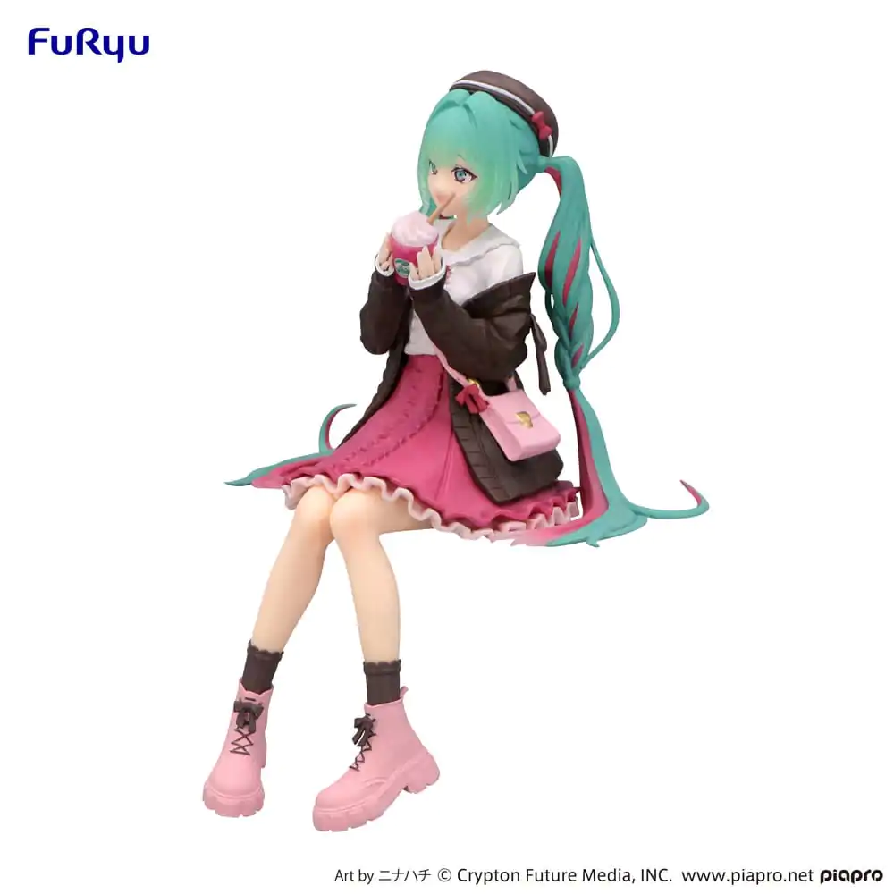 Hatsune Miku Noodle Stopper PVC Soška Podzimní Rande Růžová Barva Verze 14 cm fotografii produktu