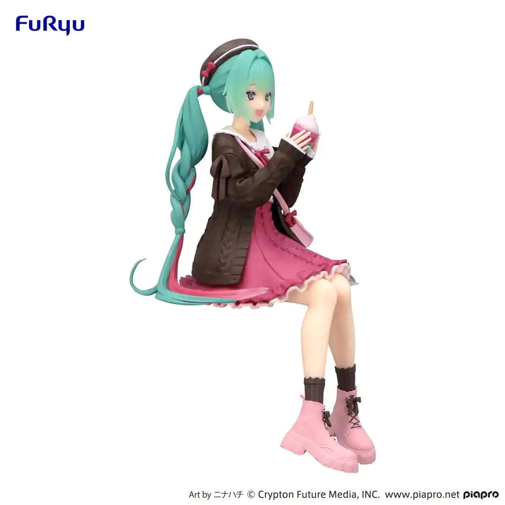 Hatsune Miku Noodle Stopper PVC Soška Podzimní Rande Růžová Barva Verze 14 cm fotografii produktu