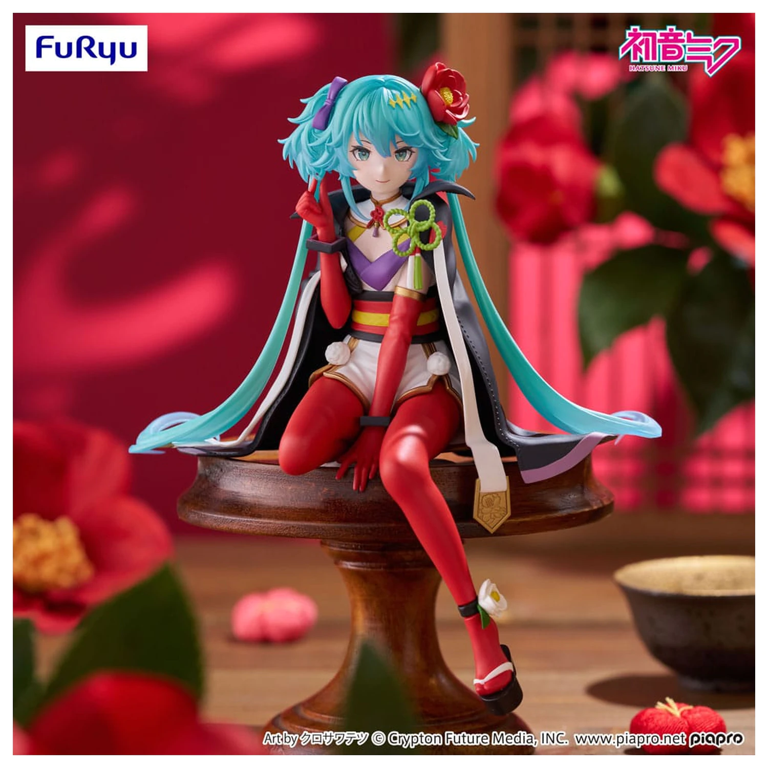Hatsune Miku Zarážka na nudle PVC socha Flower Fairy Camellia 15 cm fotografii produktu