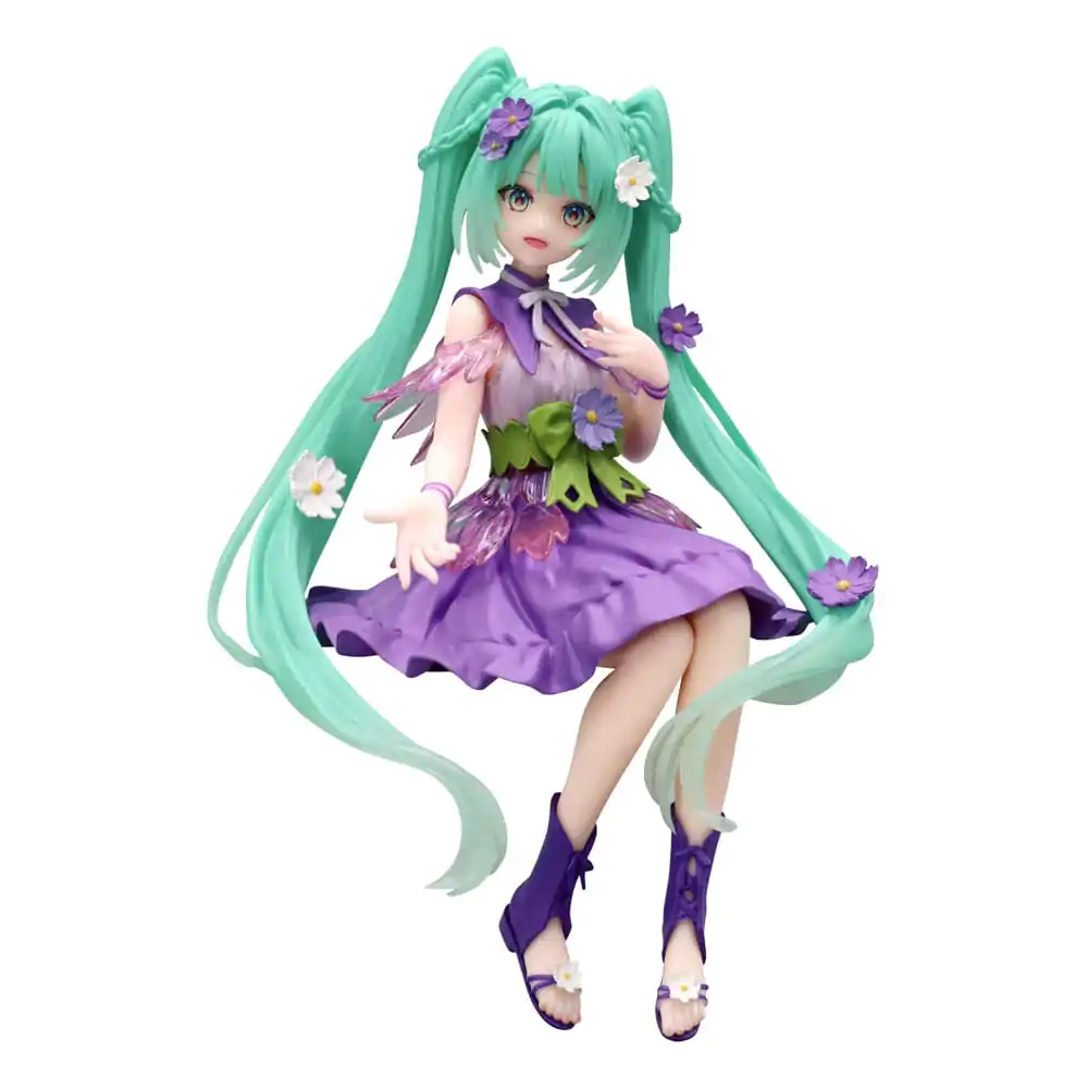 Hatsune Miku Noodle Stopper PVC Soška Flower Fairy Cosmos Purple Color Verze 14 cm fotografii produktu