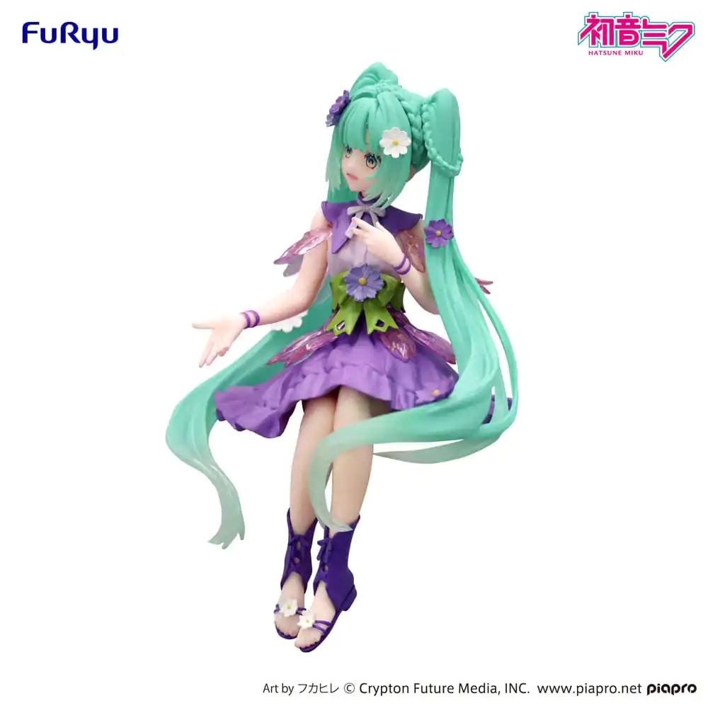 Hatsune Miku Noodle Stopper PVC Soška Flower Fairy Cosmos Purple Color Verze 14 cm fotografii produktu