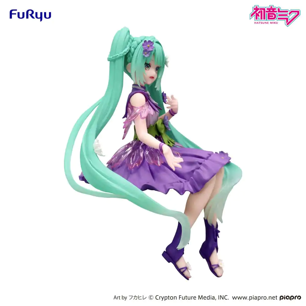 Hatsune Miku Noodle Stopper PVC Soška Flower Fairy Cosmos Purple Color Verze 14 cm fotografii produktu