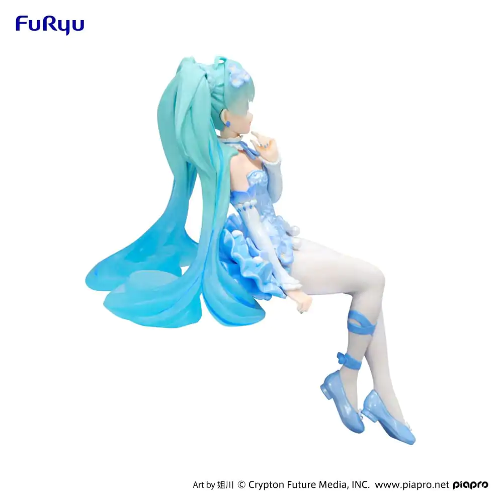 Hatsune Miku Zarážka na nudle PVC Soška Květinová Víla Nemophila Pail Modrá Barva Verze 15 cm fotografii produktu