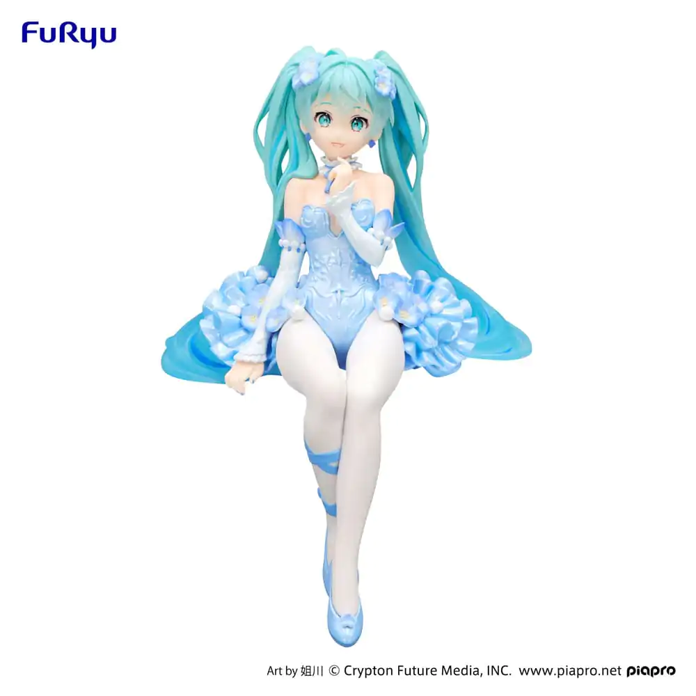 Hatsune Miku Zarážka na nudle PVC Soška Květinová Víla Nemophila Pail Modrá Barva Verze 15 cm fotografii produktu