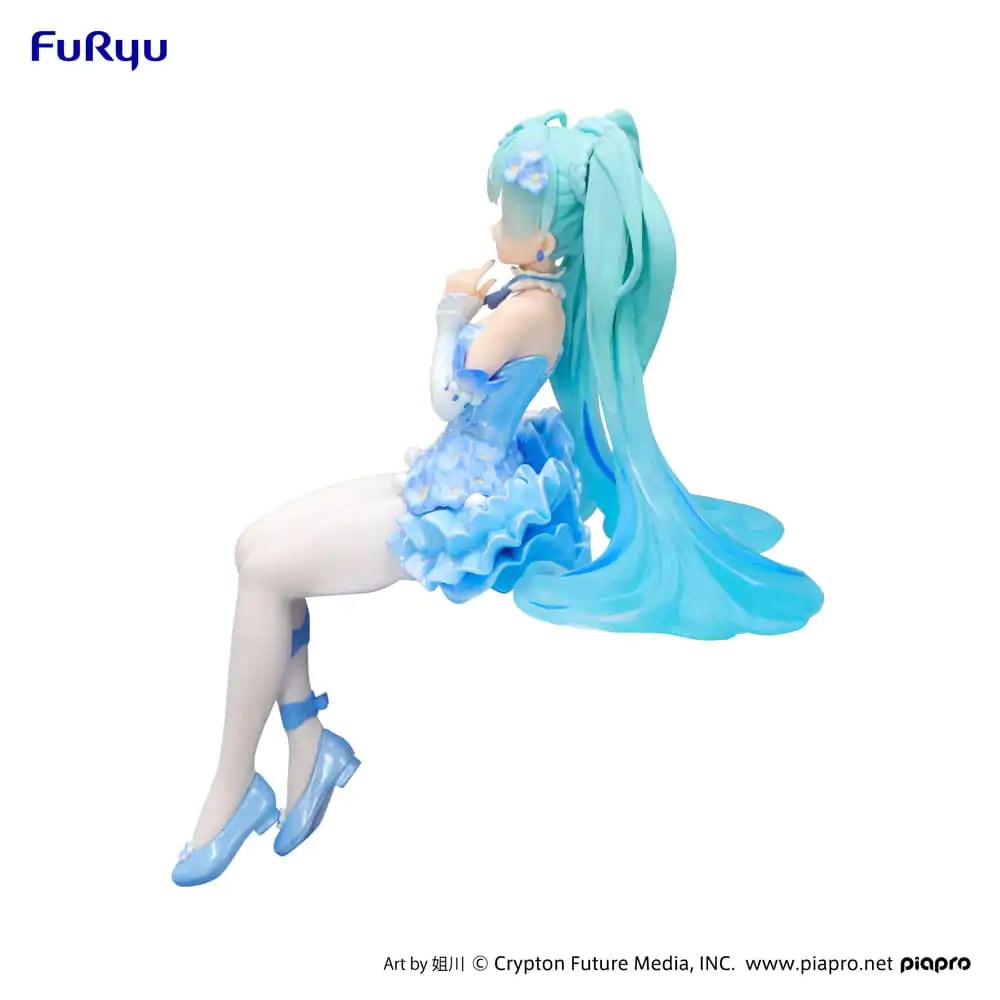 Hatsune Miku Zarážka na nudle PVC Soška Květinová Víla Nemophila Pail Modrá Barva Verze 15 cm fotografii produktu