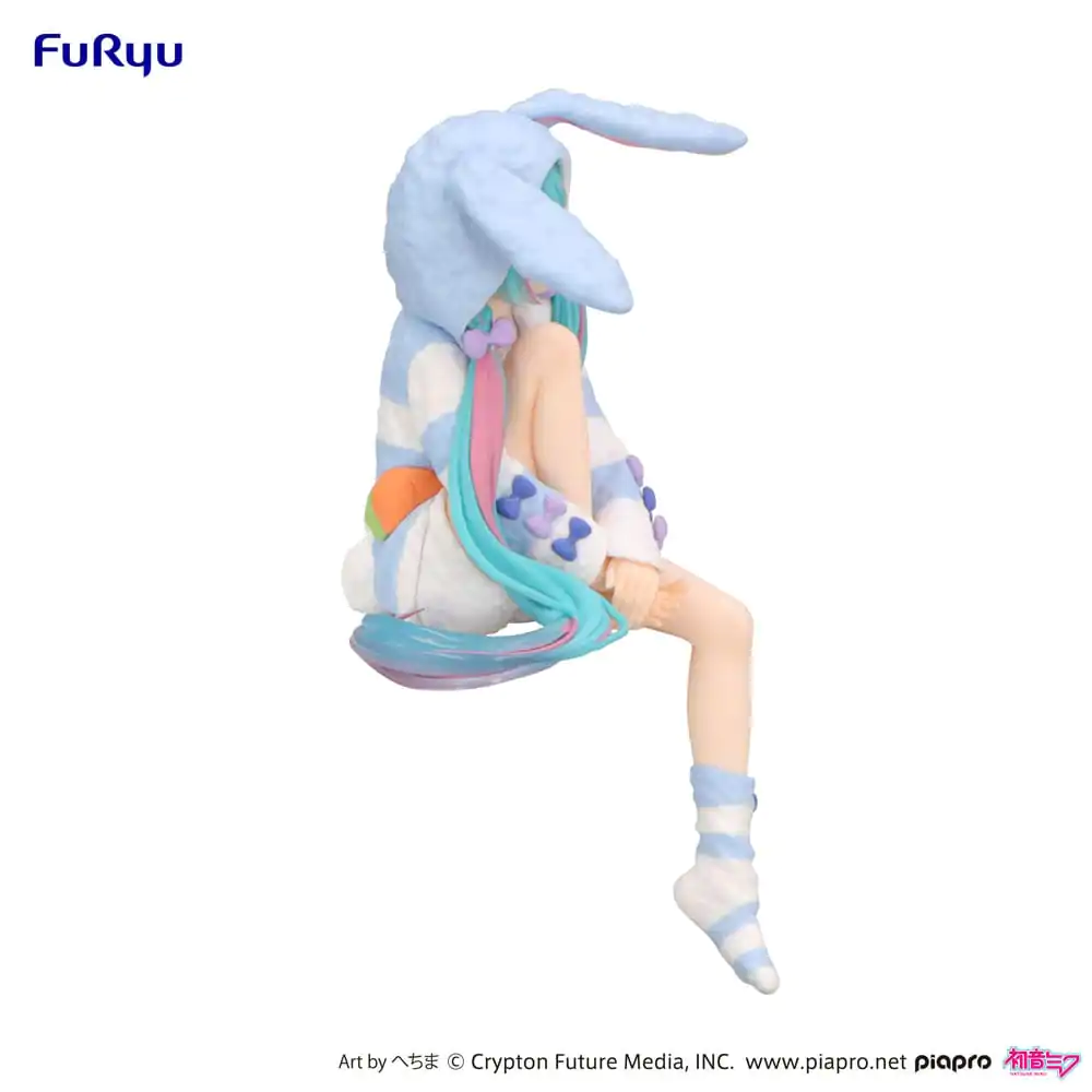 Hatsune Miku Noodle Stopper PVC soška Hatsune Miku Rabbit Ear Hood Pajama Blue Color Ver. 14 cm fotografii produktu