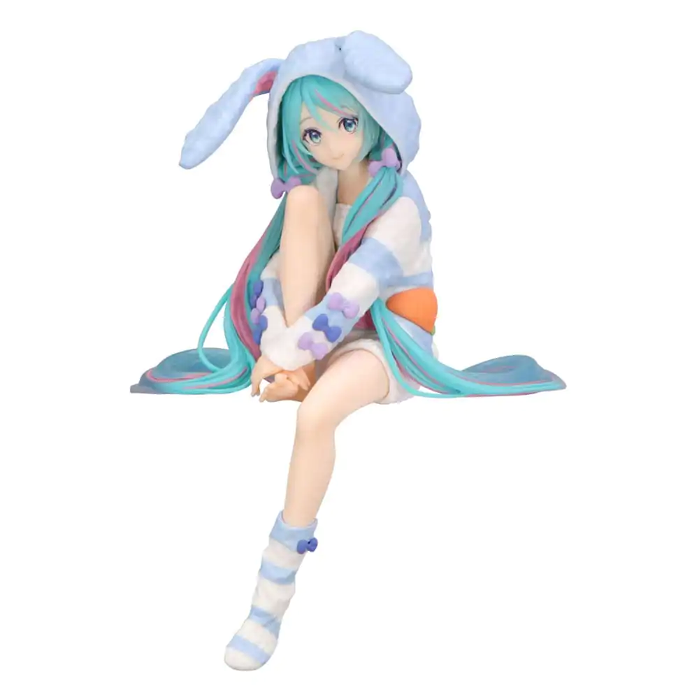 Hatsune Miku Noodle Stopper PVC soška Hatsune Miku Rabbit Ear Hood Pajama Blue Color Ver. 14 cm fotografii produktu