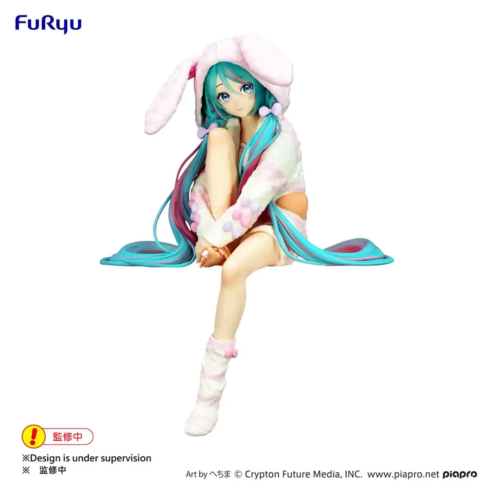 Hatsune Miku Zarážka na nudle PVC Soška Králičí uši Kapuce Pyžamo 14 cm fotografii produktu