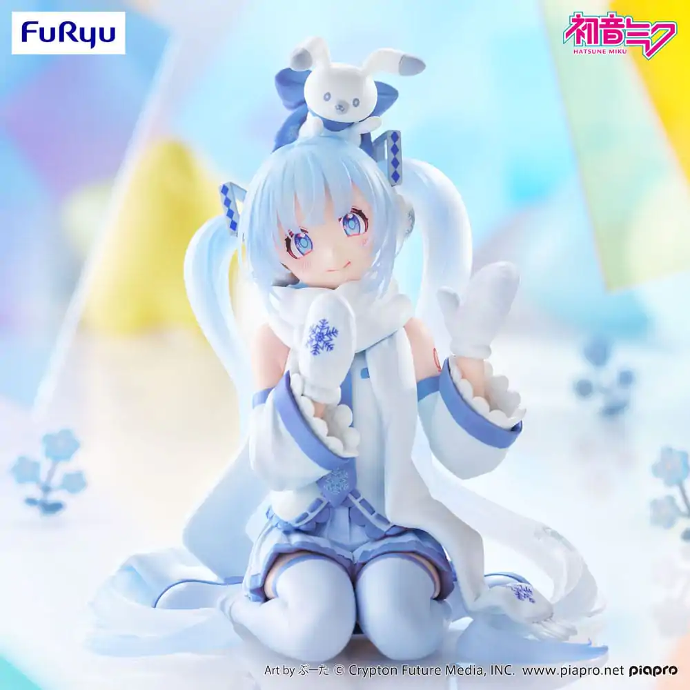 Hatsune Miku Zátka na nudle PVC soška Snow Miku Sky Town 10. verze 10 cm fotografii produktu