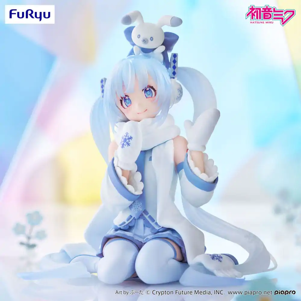 Hatsune Miku Zátka na nudle PVC soška Snow Miku Sky Town 10. verze 10 cm fotografii produktu
