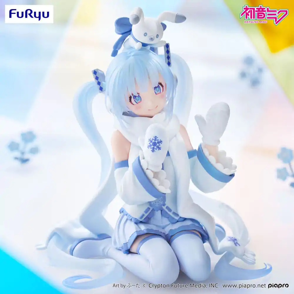 Hatsune Miku Zátka na nudle PVC soška Snow Miku Sky Town 10. verze 10 cm fotografii produktu