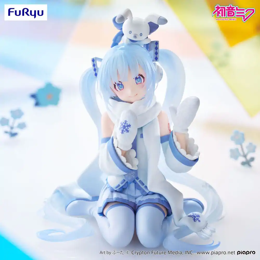 Hatsune Miku Zátka na nudle PVC soška Snow Miku Sky Town 10. verze 10 cm fotografii produktu