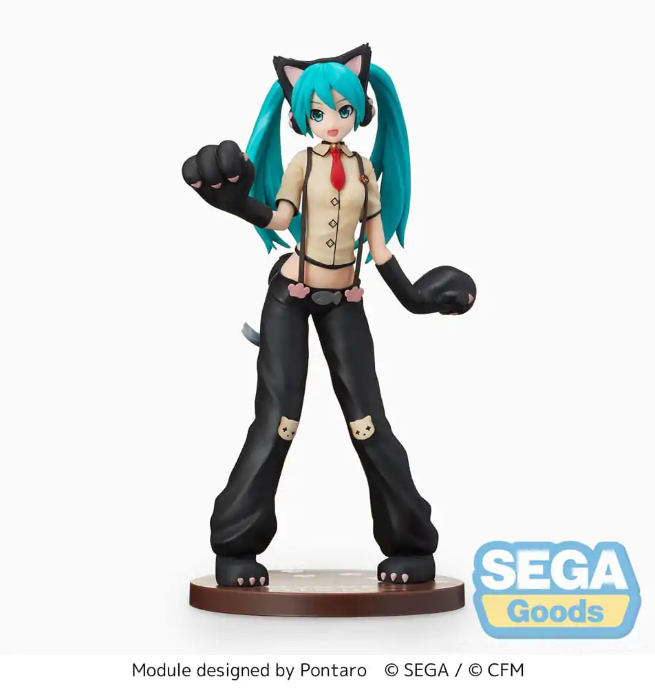 Hatsune Miku Project DIVA Arcade Future Tone SPM PVC Soška Hatsune Miku Kitty Cat 23 cm fotografii produktu