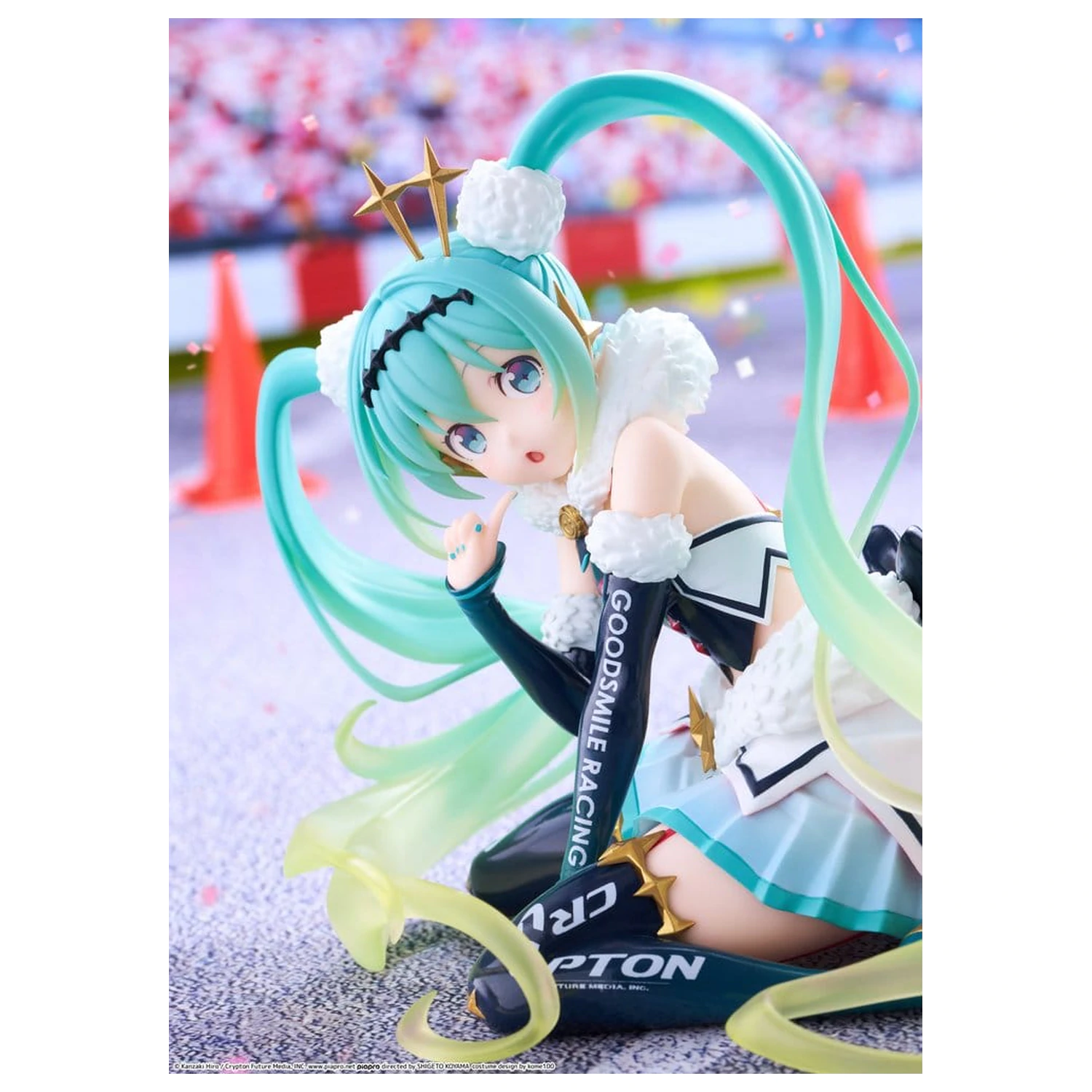 Hatsune Miku Taito Kuji PVC figurka Racing Miku 2018 Ver. Round 8 13 cm fotografii produktu
