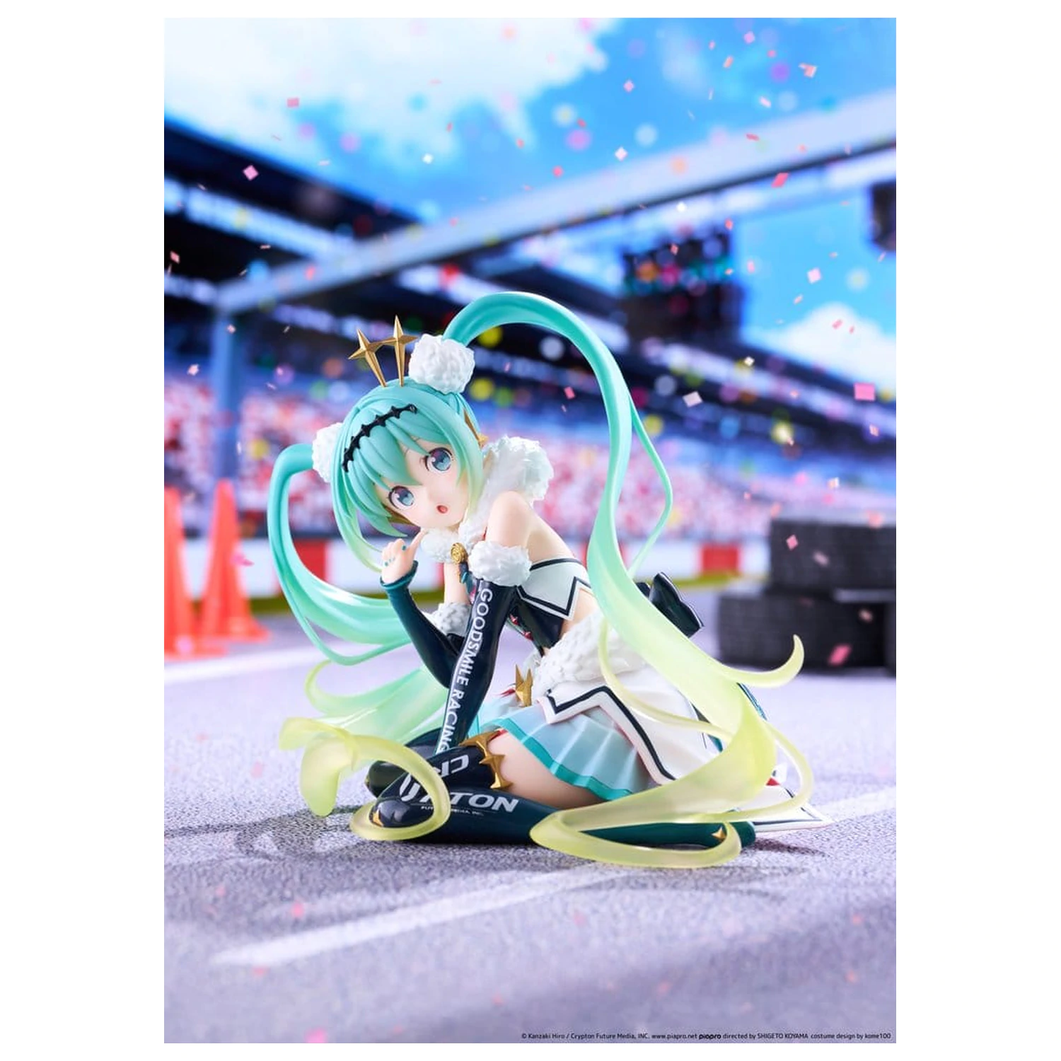 Hatsune Miku Taito Kuji PVC figurka Racing Miku 2018 Ver. Round 8 13 cm fotografii produktu