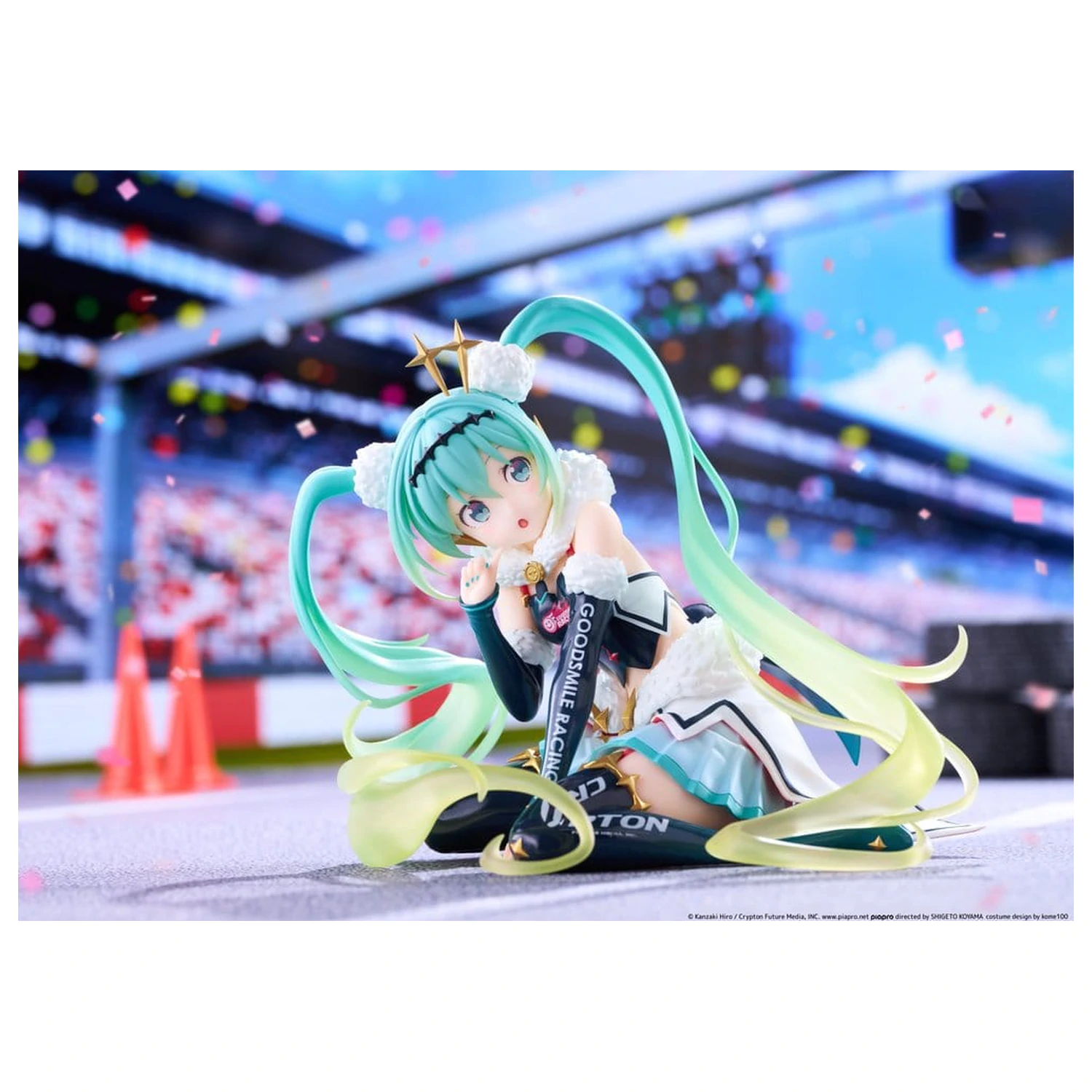 Hatsune Miku Taito Kuji PVC figurka Racing Miku 2018 Ver. Round 8 13 cm fotografii produktu