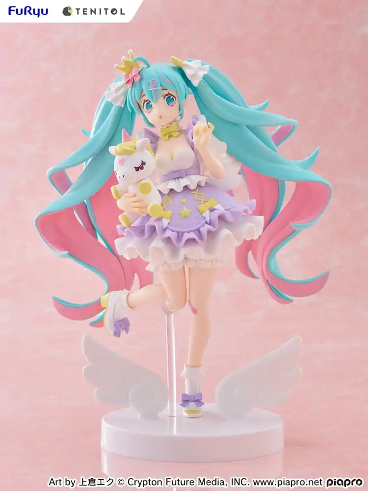 Hatsune Miku Tenitol PVC Soška Hatsune Miku Yumekawa Princess Lavender Ver. 21 cm fotografii produktu
