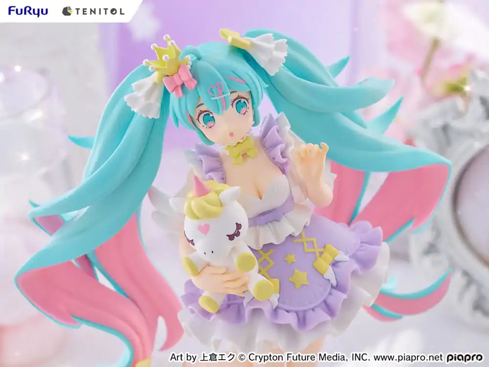 Hatsune Miku Tenitol PVC Soška Hatsune Miku Yumekawa Princess Lavender Ver. 21 cm fotografii produktu