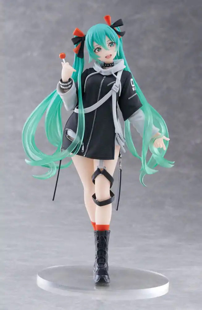 Hatsune Miku Wonderland PVC Socha Fashion Punk Verze 18 cm fotografii produktu