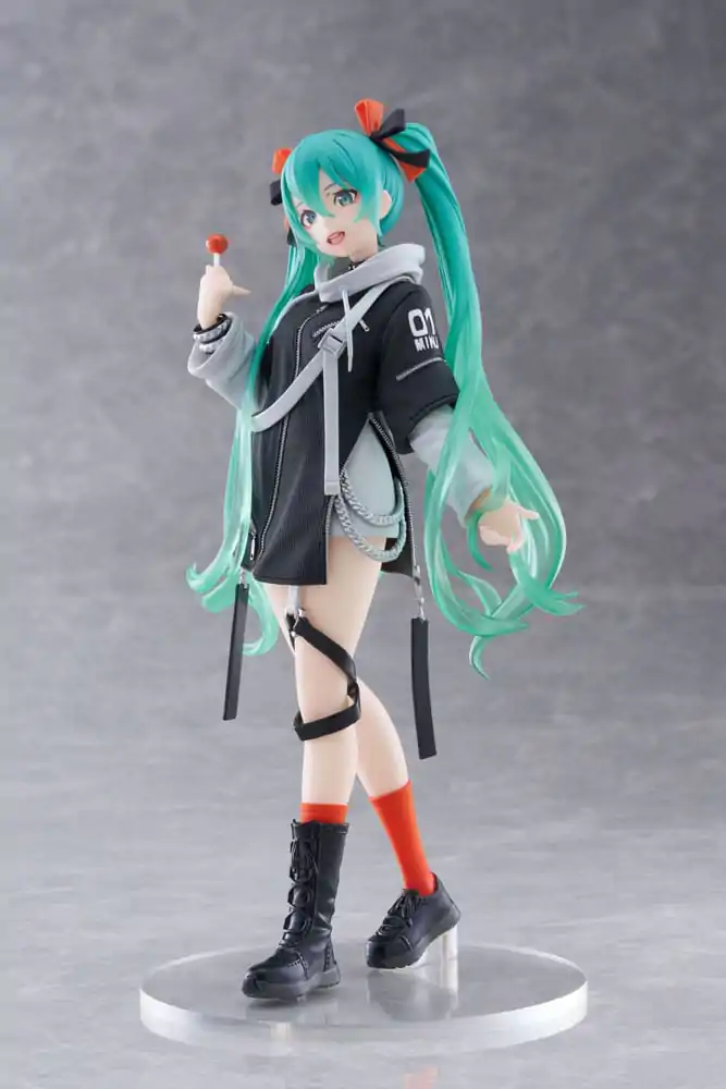 Hatsune Miku Wonderland PVC Socha Fashion Punk Verze 18 cm fotografii produktu